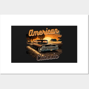 American Classic Car Inspired by the Chevy Impala Posters and Art